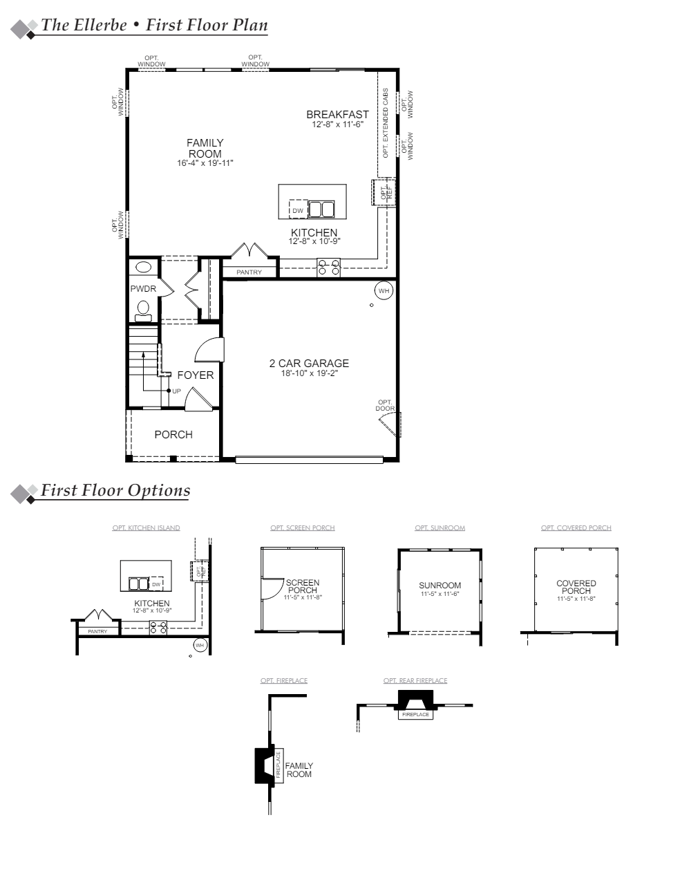 Ellerbe Floor Plan Watermark Eastwood Homes